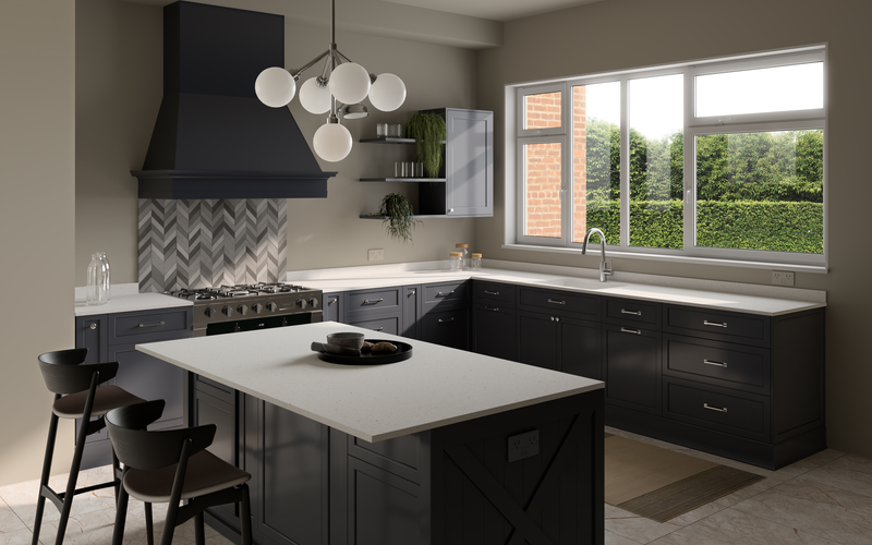 Silver Gravel, HIMACS - Solid Surface Countertops | LX Hausys US